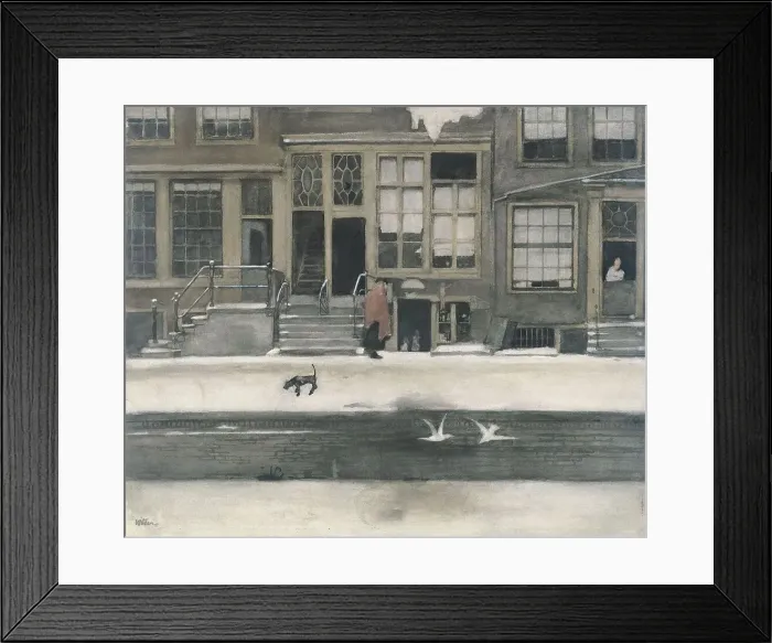 Framed Print : The Kromboomsloot in Amsterdam, 1870-1919. Creator: Willem Witsen Framed Print : The Kromboomsloot in Amsterdam, 1870-1919. Creator: Willem Witsen