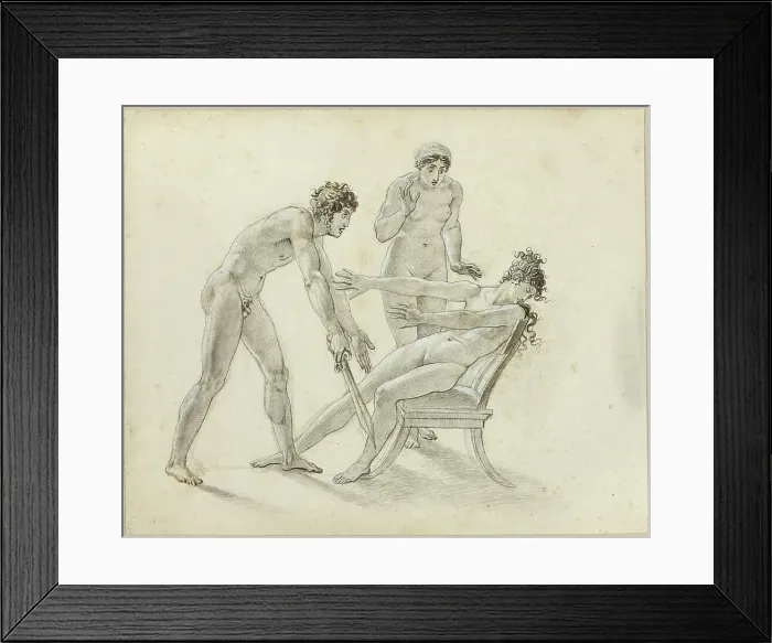 Framed Print : Hermione Rejecting Orestes, c. 1799. Creator: Girodet de Roucy-Trioson Framed Print : Hermione Rejecting Orestes, c. 1799. Creator: Girodet de Roucy-Trioson
