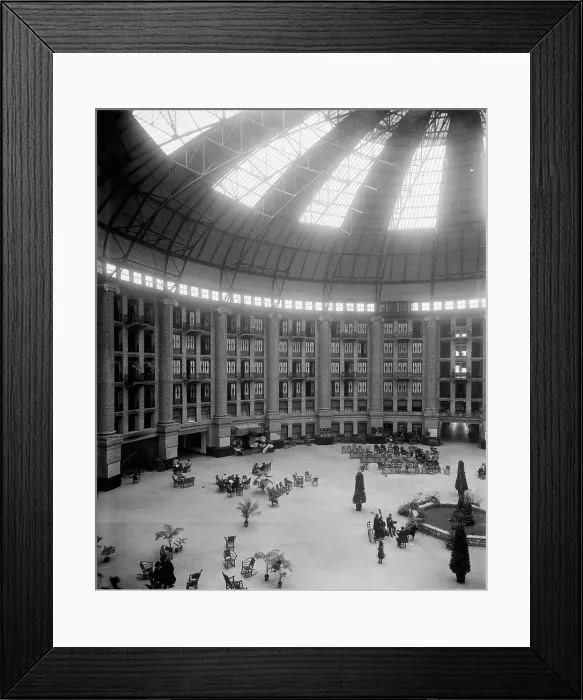 Framed Print : Atrium of New West Baden Springs Hotel, West BadenSprings, Ind. between 1900 and 1915. Creator: Unknown Framed Print : Atrium of New West Baden Springs Hotel, West BadenSprings, Ind. between 1900 and 1915. Creator: Unknown