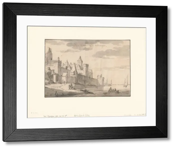 Framed Print : View of the Valkhofburcht in Nijmegen, 1637-1692. Creator: Roelant Roghman Framed Print : View of the Valkhofburcht in Nijmegen, 1637-1692. Creator: Roelant Roghman