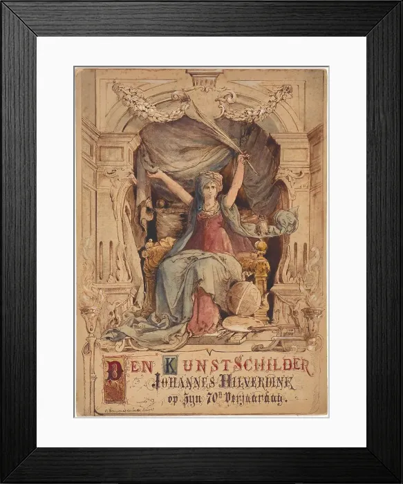 Framed Print : Personification of painting, 1856-1912. Creator: Abraham Henriques de Souza Framed Print : Personification of painting, 1856-1912. Creator: Abraham Henriques de Souza