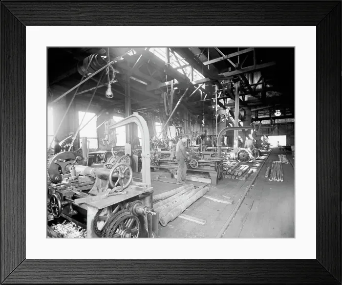 Framed Print : Machine shop, Merchants Despatch Transportation Co. [Company], between 1900 and 1905. Creator: Unknown