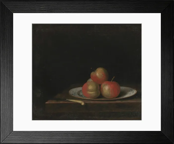 Framed Print : Still Life with Apples on an East Indian Plate, 1726-1763. Creator: Johan Horner Framed Print : Still Life with Apples on an East Indian Plate, 1726-1763. Creator: Johan Horner