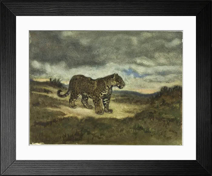 Framed Print : Jaguar Standing, 1830 / 50. Creator: Antoine-Louis Barye Framed Print : Jaguar Standing, 1830 / 50. Creator: Antoine-Louis Barye