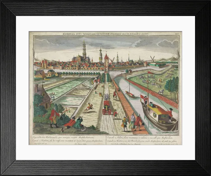 Framed Print : View of the Amsterdam Canal in Haarlem, 1742-1801. Creator: Johann Jakob Stelzer Framed Print : View of the Amsterdam Canal in Haarlem, 1742-1801. Creator: Johann Jakob Stelzer