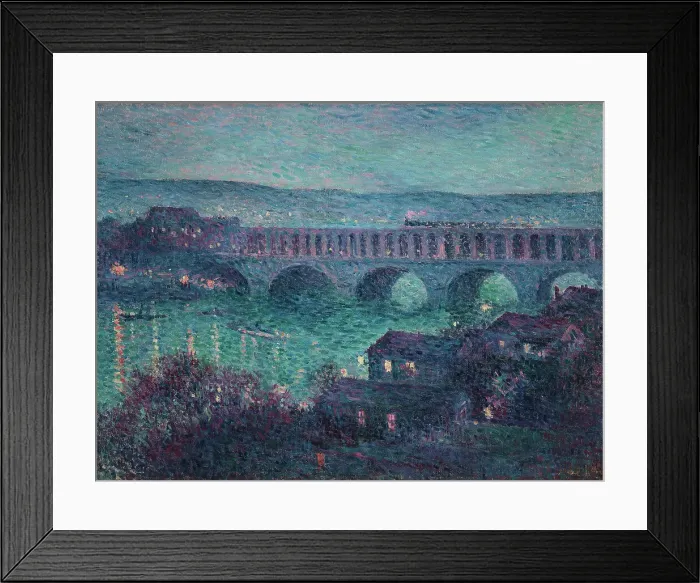 Framed Print : Le viaduc d'Auteuil, 1890. Creator: Luce, Maximilien (1858-1941) Framed Print : Le viaduc d'Auteuil, 1890. Creator: Luce, Maximilien (1858-1941)