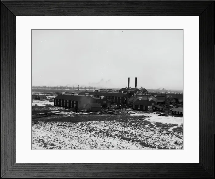 Framed Print : Great Lakes Engineering Works, Ecorse, Mich. (1906?). Creator: Unknown Framed Print : Great Lakes Engineering Works, Ecorse, Mich. (1906?). Creator: Unknown