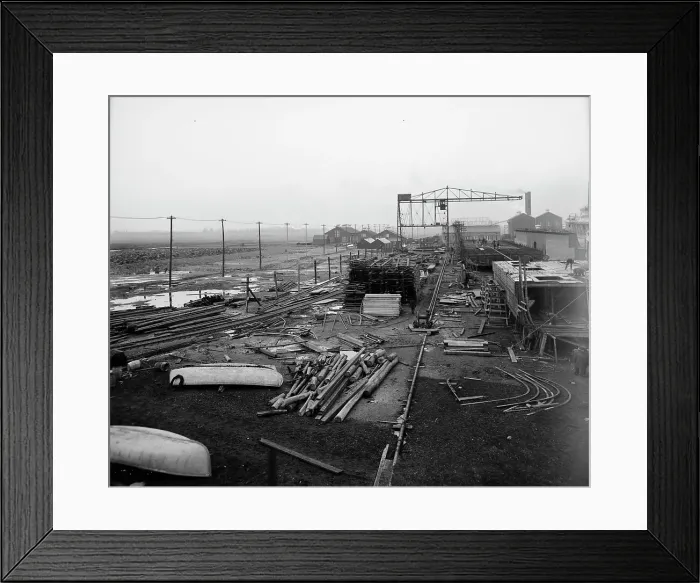 Framed Print : Great Lakes Engineering Works, Ecorse, Mich. (1906?). Creator: Unknown