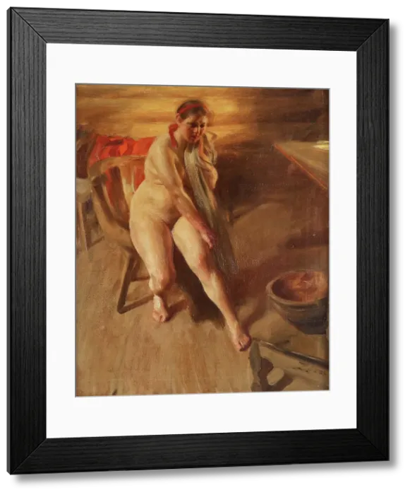 Framed Print : Morning, 1905. Creator: Zorn, Anders Leonard (1860-1920) Framed Print : Morning, 1905. Creator: Zorn, Anders Leonard (1860-1920)