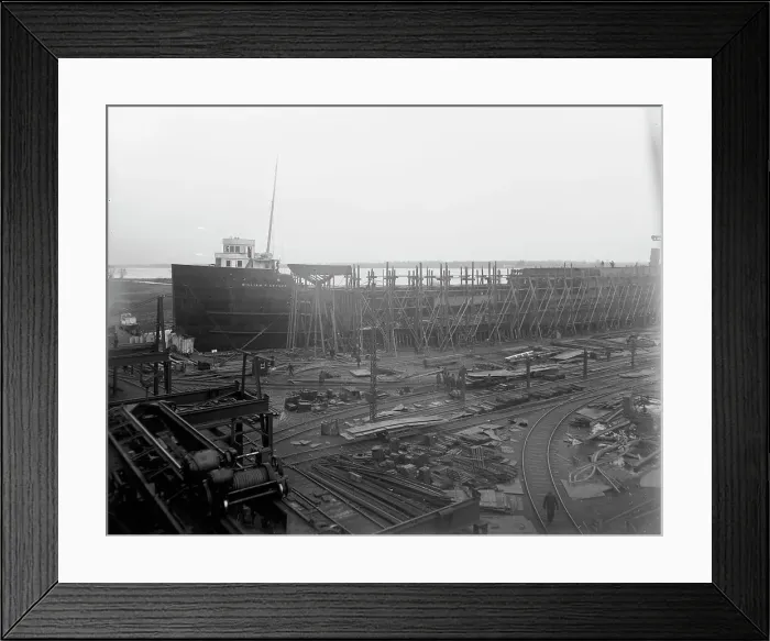 Framed Print : Great Lakes Engineering Works, Ecorse, Mich. 1906. Creator: Unknown Framed Print : Great Lakes Engineering Works, Ecorse, Mich. 1906. Creator: Unknown