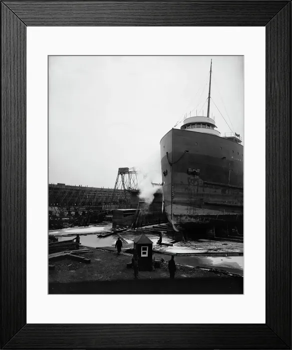 Framed Print : Floating dry dock, Great Lakes Engineering Works, 1906. Creator: Unknown Framed Print : Floating dry dock, Great Lakes Engineering Works, 1906. Creator: Unknown