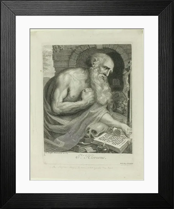 Framed Print : Saint Jerome, 1693. Creator: Antoine Masson Framed Print : Saint Jerome, 1693. Creator: Antoine Masson