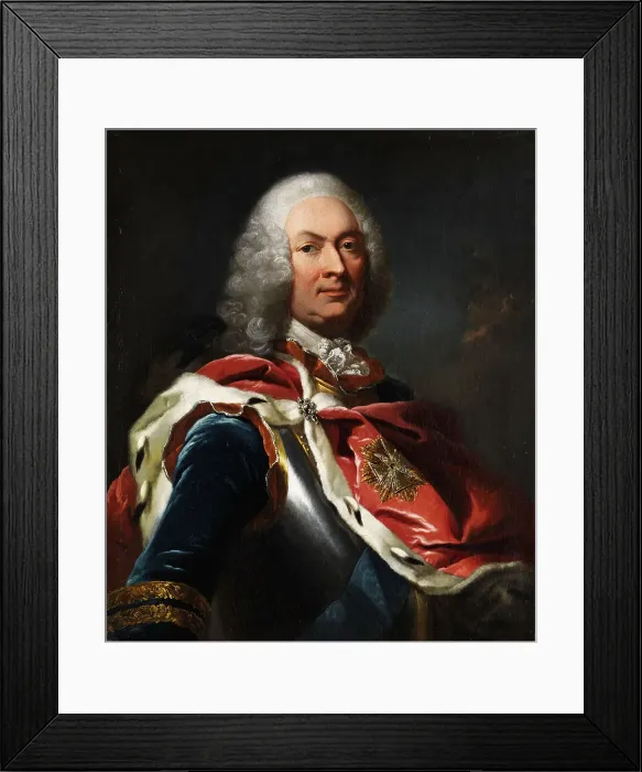 Framed Print : Portrait of William VIII, Landgrave of Hesse-Kassel (1682-1760), 1760. Creator: Tischbein, Johann Heinrich, the Elder (1722-1789) Framed Print : Portrait of William VIII, Landgrave of Hesse-Kassel (1682-1760), 1760. Creator: Tischbein, Johann Heinrich, the Elder (1722-1789)