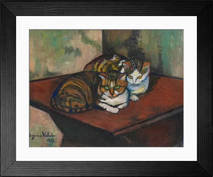 Framed Print : Les deux chats (The two cats), 1918. Creator: Valadon, Suzanne (1865-1938) Framed Print : Les deux chats (The two cats), 1918. Creator: Valadon, Suzanne (1865-1938)