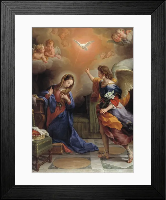 Framed Print : The Annunciation, 1748. Creator: Agostino Masucci Framed Print : The Annunciation, 1748. Creator: Agostino Masucci