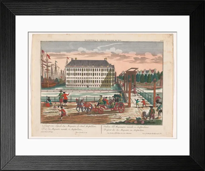 Framed Print : View of the Arsenal at the Admiralty in Amsterdam, 1742-1801. Creator: Anon