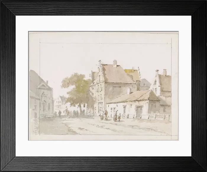 Framed Print : View of The Hague, 1828-1897. Creator: Adrianus Eversen Framed Print : View of The Hague, 1828-1897. Creator: Adrianus Eversen