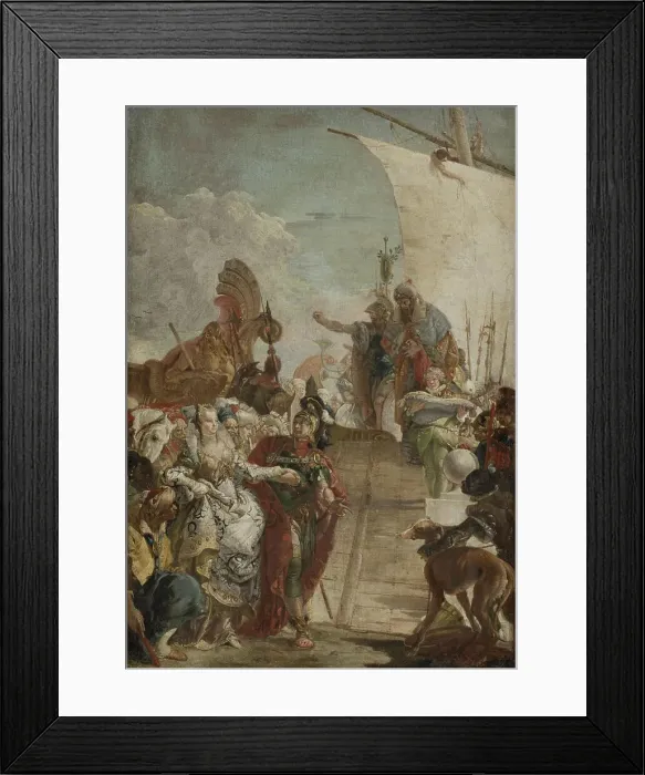 Framed Print : Anthony Leading Cleopatra on board, 1748-1750. Creator: Giovanni Battista Tiepolo Framed Print : Anthony Leading Cleopatra on board, 1748-1750. Creator: Giovanni Battista Tiepolo