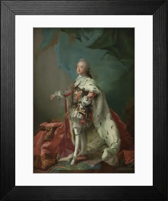 Framed Print : King Frederik V of Denmark in Anointing Robes, 1748-1751. Creator: Carl Gustaf Pilo Framed Print : King Frederik V of Denmark in Anointing Robes, 1748-1751. Creator: Carl Gustaf Pilo
