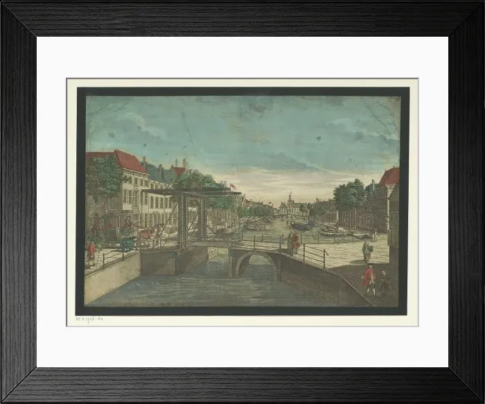 Framed Print : View of the Bierkade in The Hague, 1756-1801. Creator: Anon Framed Print : View of the Bierkade in The Hague, 1756-1801. Creator: Anon