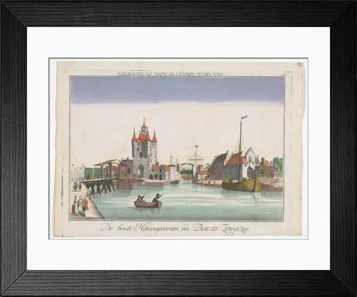 Framed Print : View of Zuidhavenpoort and Noordhavenpoort in Zierikzee, 1742-1801. Creator: Johann Balthasar Probst Framed Print : View of Zuidhavenpoort and Noordhavenpoort in Zierikzee, 1742-1801. Creator: Johann Balthasar Probst