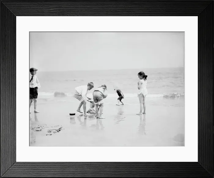 Framed Print : Sand castles, between 1900 and 1905. Creator: Unknown Framed Print : Sand castles, between 1900 and 1905. Creator: Unknown