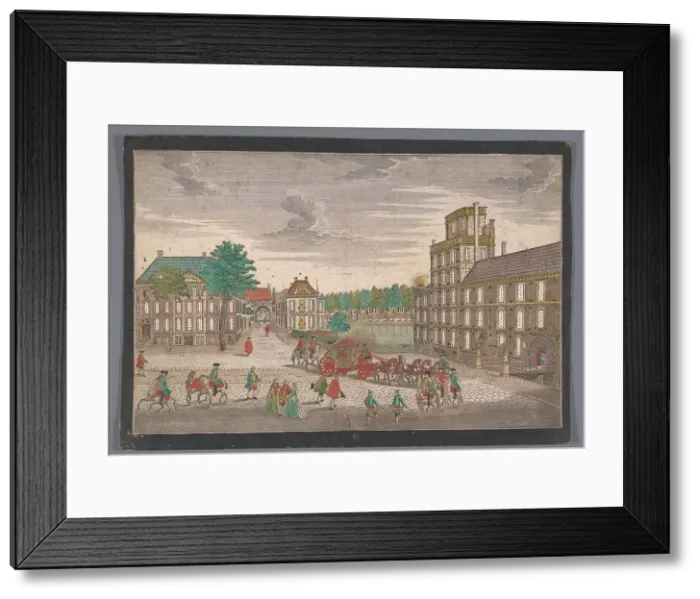 Framed Print : View of the Buitenhof in The Hague, 1742-1801. Creator: Johann Friedrich Leizelt Framed Print : View of the Buitenhof in The Hague, 1742-1801. Creator: Johann Friedrich Leizelt
