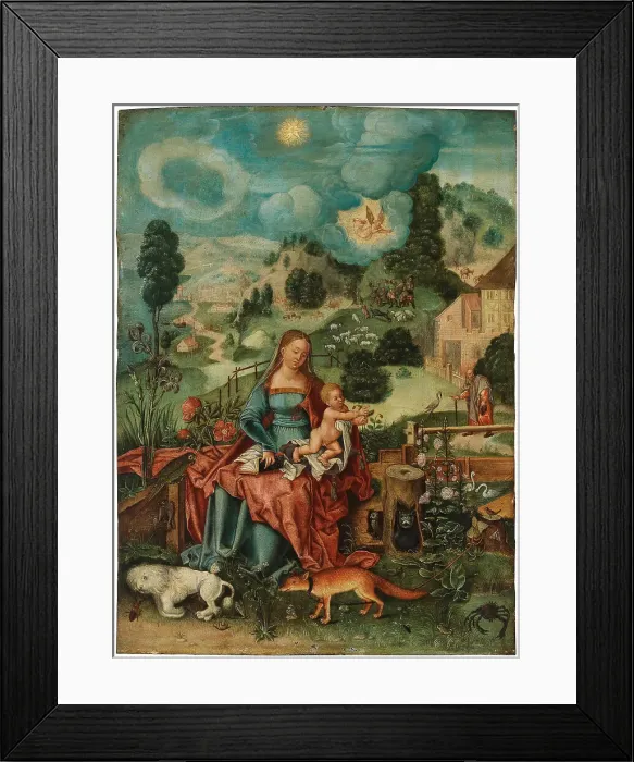 Framed Print : The Virgin and Child in a river landscape, Second half of the16th century. Creator: Wehme, Zacharias (1555-1606) Framed Print : The Virgin and Child in a river landscape, Second half of the16th century. Creator: Wehme, Zacharias (1555-1606)