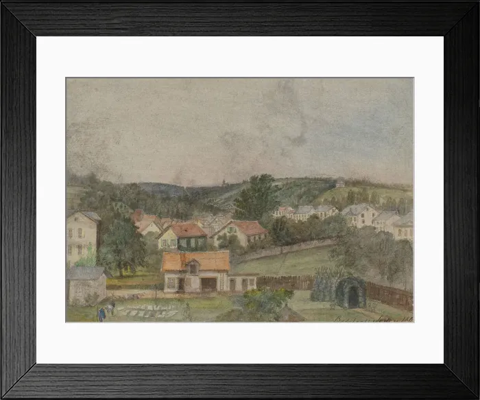 Framed Print : View of Bad Soden am Taunus, Germany, 1868. Creator: Adrianus Johannes Bik Framed Print : View of Bad Soden am Taunus, Germany, 1868. Creator: Adrianus Johannes Bik