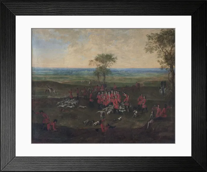 Framed Print : Princesses, partly in male dress, participating in a hunt, 1749-1848. Creator: Unknown Framed Print : Princesses, partly in male dress, participating in a hunt, 1749-1848. Creator: Unknown