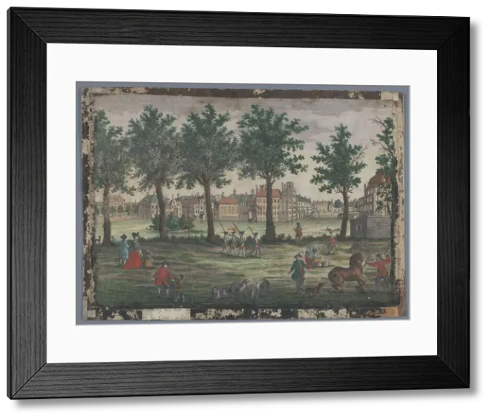 Framed Print : View of the Hofvijver in The Hague, 1742-1801. Creator: Anon Framed Print : View of the Hofvijver in The Hague, 1742-1801. Creator: Anon