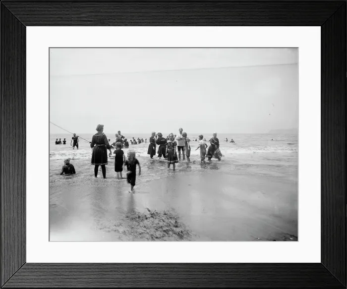 Framed Print : Surf bathing, between 1900 and 1905. Creator: Unknown Framed Print : Surf bathing, between 1900 and 1905. Creator: Unknown