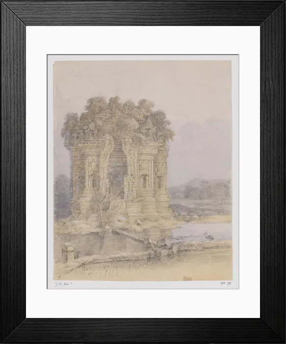 Framed Print : Candi Kalasan, near Yogyakarta, Central Java, 1817. Creator: Adrianus Johannes Bik Framed Print : Candi Kalasan, near Yogyakarta, Central Java, 1817. Creator: Adrianus Johannes Bik