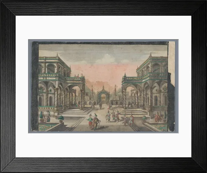 Framed Print : View of an avenue towards a cypress garden in Constantinople, 1742-1801. Creator: Anon Framed Print : View of an avenue towards a cypress garden in Constantinople, 1742-1801. Creator: Anon
