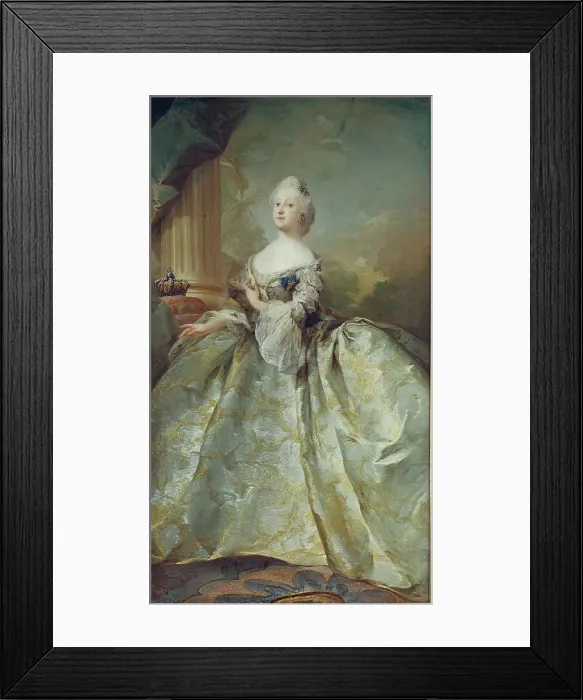 Framed Print : Portrait of Louise, first queen of Frederik V, 1751. Creator: Carl Gustaf Pilo Framed Print : Portrait of Louise, first queen of Frederik V, 1751. Creator: Carl Gustaf Pilo