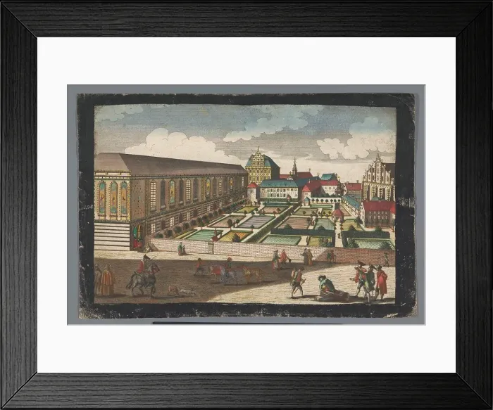Framed Print : View of the Royal Palace and monastery of the Friars Minor Capuchins in Wroclaw, 1742-1801. Creator: Anon Framed Print : View of the Royal Palace and monastery of the Friars Minor Capuchins in Wroclaw, 1742-1801. Creator: Anon