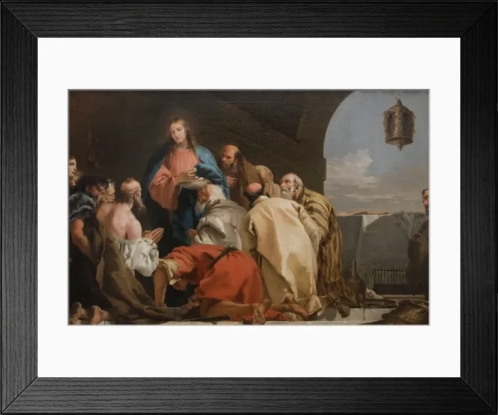Framed Print : The Institution of The Eucharist, 1753. Creator: Giovanni Domenico Tiepolo Framed Print : The Institution of The Eucharist, 1753. Creator: Giovanni Domenico Tiepolo