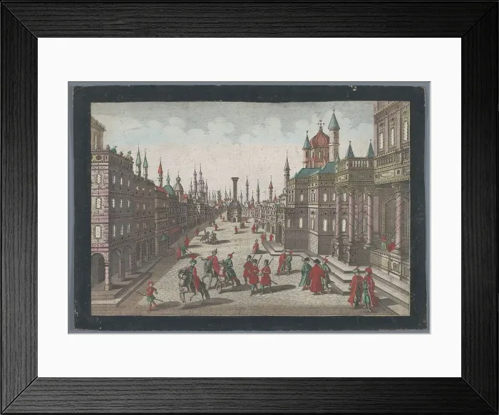 Framed Print : View of goods storage at Wroclaw, 1742-1801. Creator: Anon Framed Print : View of goods storage at Wroclaw, 1742-1801. Creator: Anon