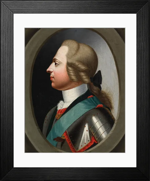 Framed Print : Portrait of Prince Charles Edward Stuart (1720-1788), Mid of the 18th century. Creator: Hussey, Giles (1710-1788) Framed Print : Portrait of Prince Charles Edward Stuart (1720-1788), Mid of the 18th century. Creator: Hussey, Giles (1710-1788)