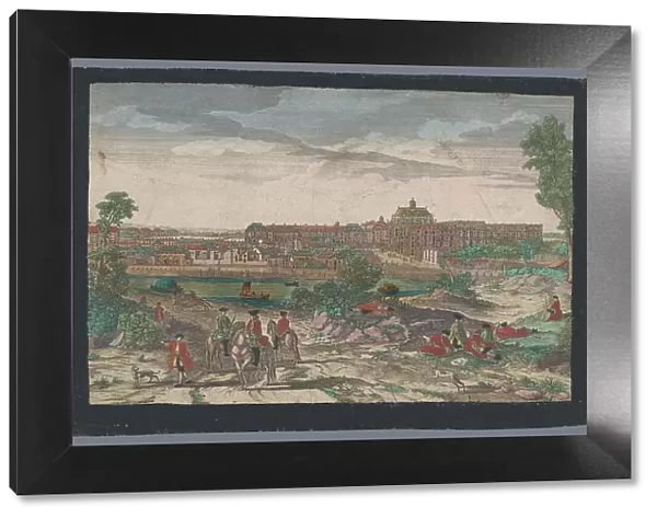 View of the city and the Palace of Versailles, 1742-1801. Creator: Anon