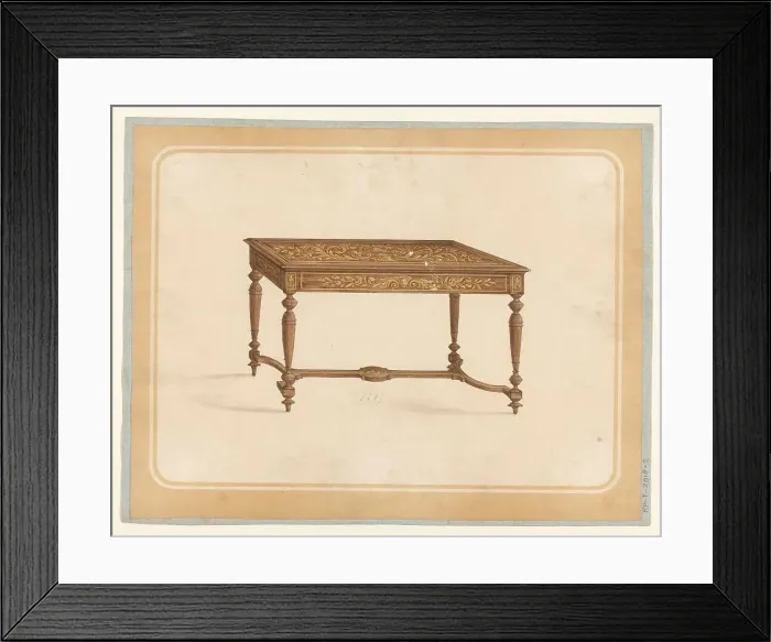 Framed Print : Table, c.1835-c.1935. Creator: Anon Framed Print : Table, c.1835-c.1935. Creator: Anon