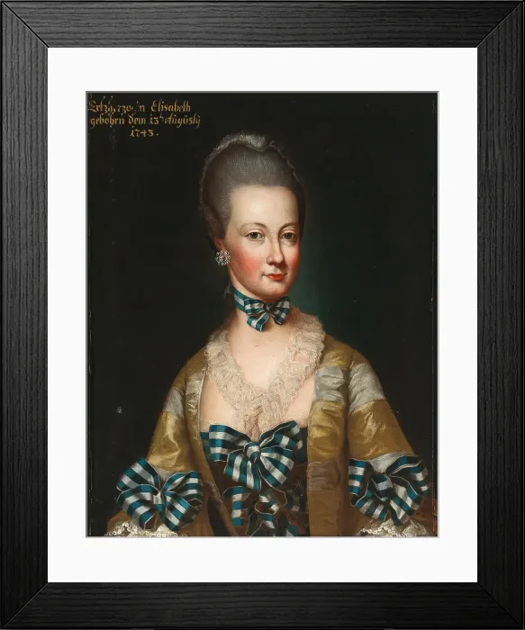 Framed Print : Portrait of Archduchess Maria Elisabeth of Austria (1743-1808), 18th century. Creator: Anonymous Framed Print : Portrait of Archduchess Maria Elisabeth of Austria (1743-1808), 18th century. Creator: Anonymous