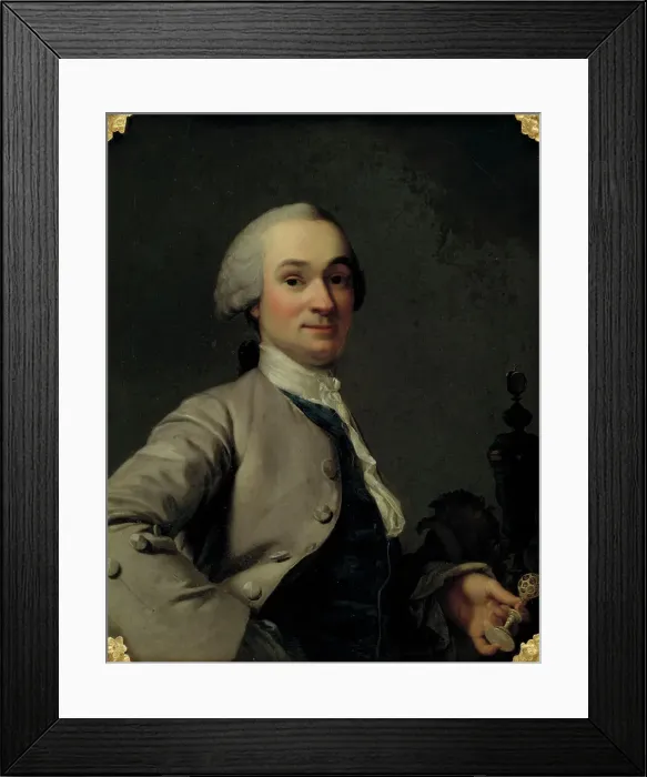 Framed Print : Portrait of Lorenz Spengler, Ivory Turner and Curator of the Royal Danish Kunstkammer, 1756-1757. Creator: Vigilius Erichsen Framed Print : Portrait of Lorenz Spengler, Ivory Turner and Curator of the Royal Danish Kunstkammer, 1756-1757. Creator: Vigilius Erichsen