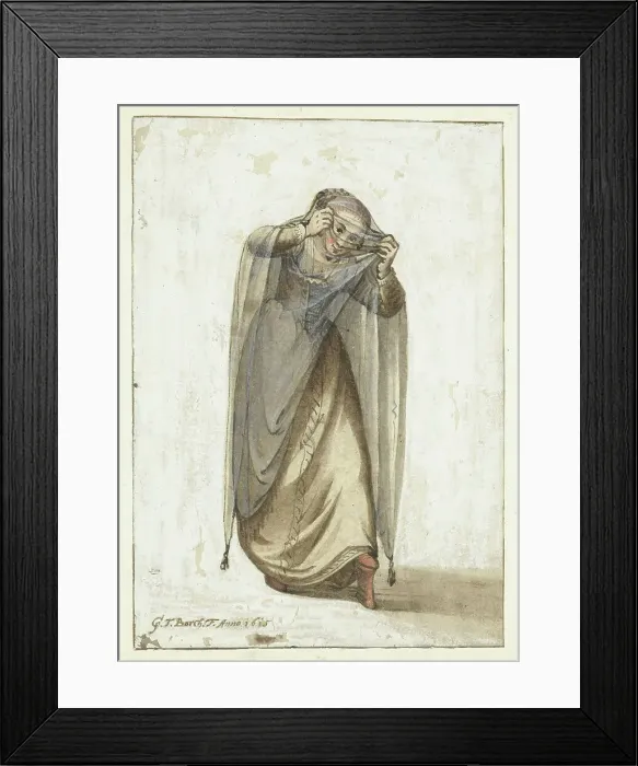 Framed Print : Venetian Courtisane, c.1660-c.1687. Creator: Gerard ter Borch I Framed Print : Venetian Courtisane, c.1660-c.1687. Creator: Gerard ter Borch I