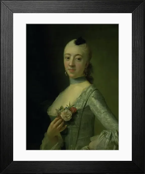 Framed Print : Gertrud Sabine Spengler, nee Trott, 1756-1758. Creator: Vigilius Erichsen Framed Print : Gertrud Sabine Spengler, nee Trott, 1756-1758. Creator: Vigilius Erichsen