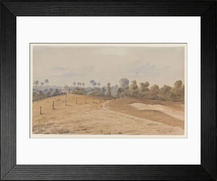 Framed Print : Jodensavanne, 1860. Creator: Gerard Voorduin Framed Print : Jodensavanne, 1860. Creator: Gerard Voorduin