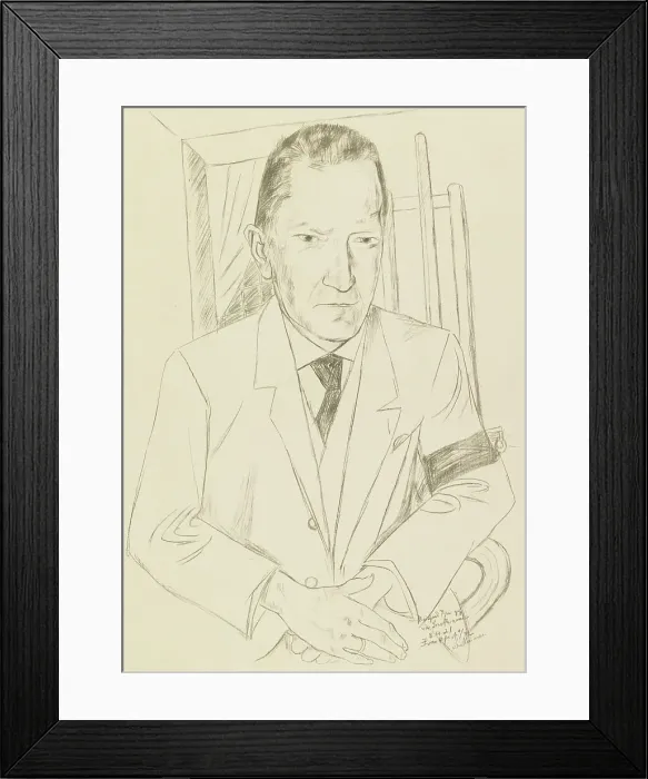 Framed Print : Portrait of Reinhard Piper (1879-1953), 1921. Creator: Beckmann, Max (1884-1950) Framed Print : Portrait of Reinhard Piper (1879-1953), 1921. Creator: Beckmann, Max (1884-1950)