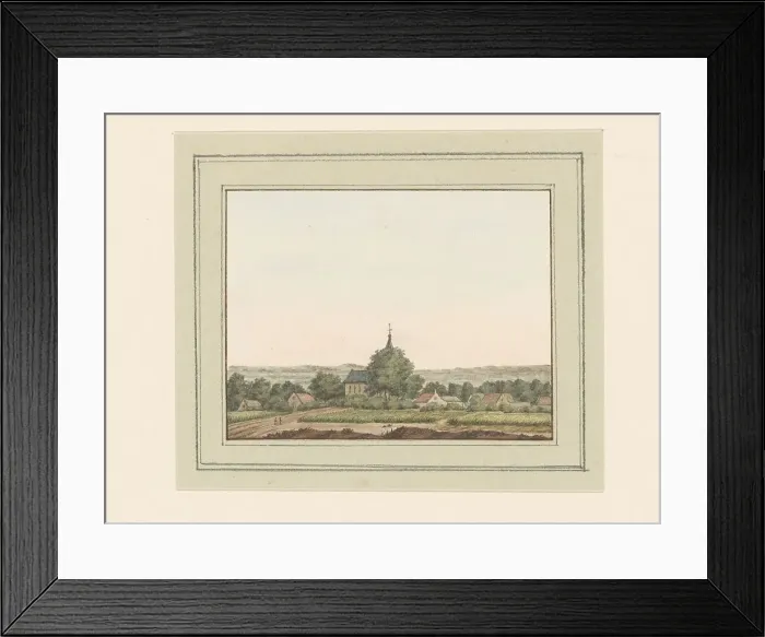 Framed Print : View of Laren in Noord-Holland, c.1700-c.1799. Creator: Anon Framed Print : View of Laren in Noord-Holland, c.1700-c.1799. Creator: Anon