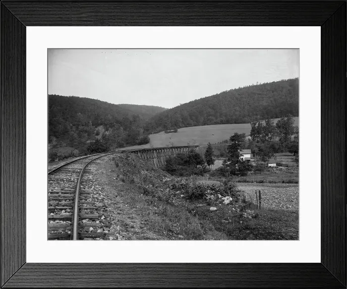 Framed Print : Toms Creek trestle [Frederick County, Md.], between 1900 and 1905. Creator: Unknown