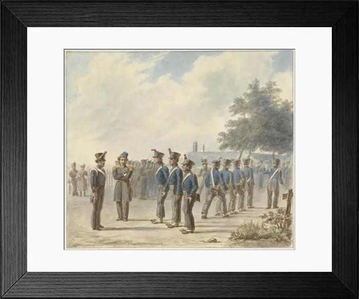 Framed Print : Rural militia, 1830, (1834). Creator: Gerret Jasink van de Poll Framed Print : Rural militia, 1830, (1834). Creator: Gerret Jasink van de Poll